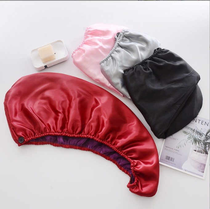 Pink Dry Hair Cap Absorbent Head Dry Towel