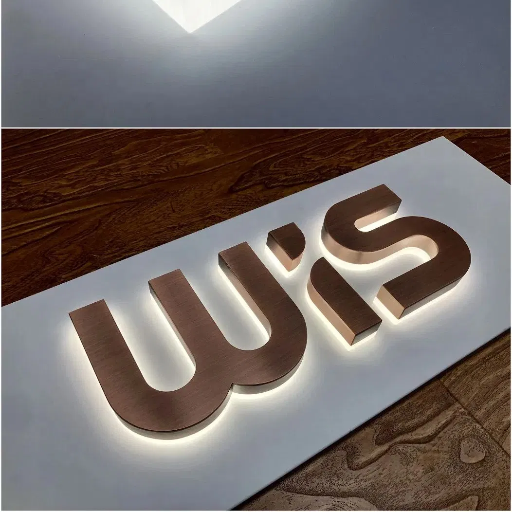 Custom Made Outdoor Backlit LED Channel Letters Illuminated Logo LED Signage Advertising Sign