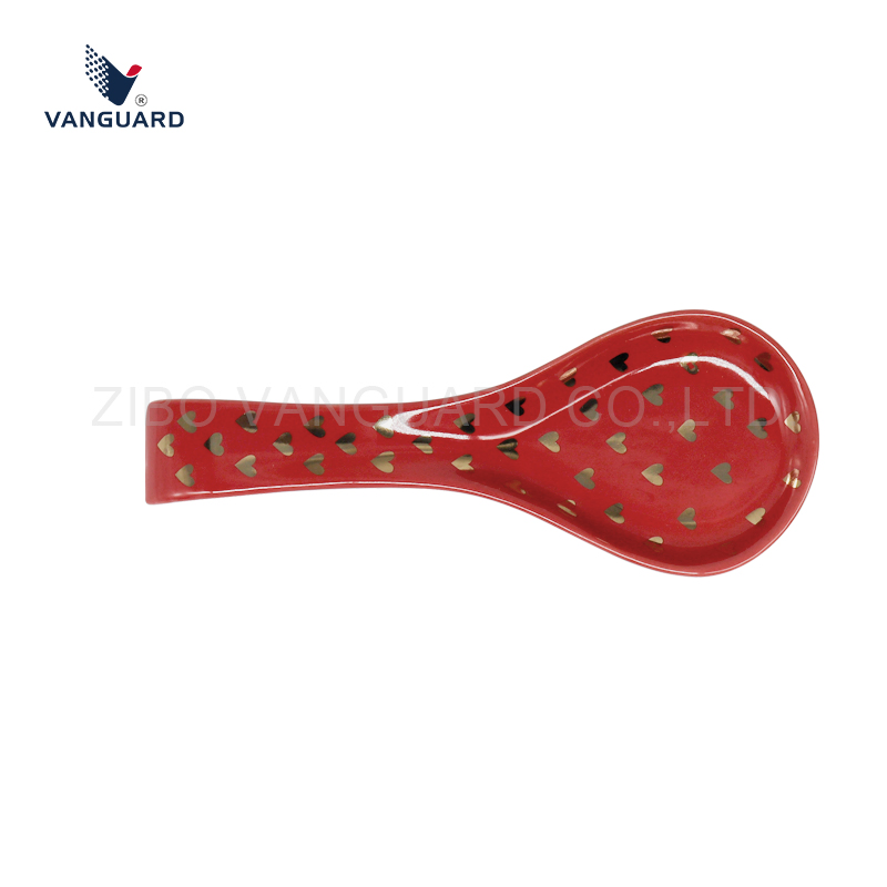 Christmas Large Porcelain Spoon Custom Printing Ceramic Soup Spoon for Festival