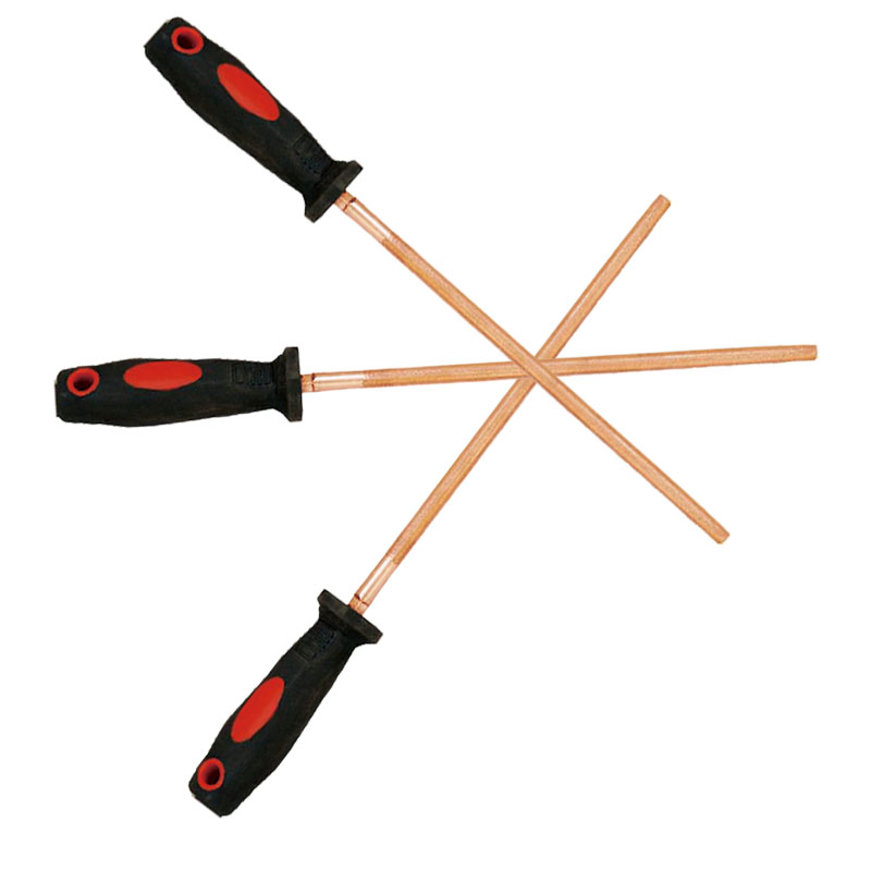 WEDO Beryllium Copper File Non-Sparking/Magnetic Round File Anti-Slip Handle