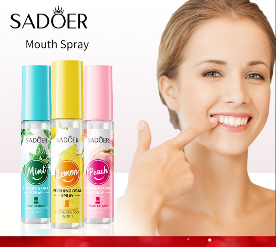 Online Wholesale and Retail High Quality Lemon Peach Mint Freshener to Remove Bad Breath Oral Spray for Men and Women Long-Lasting Portable Oral Spray