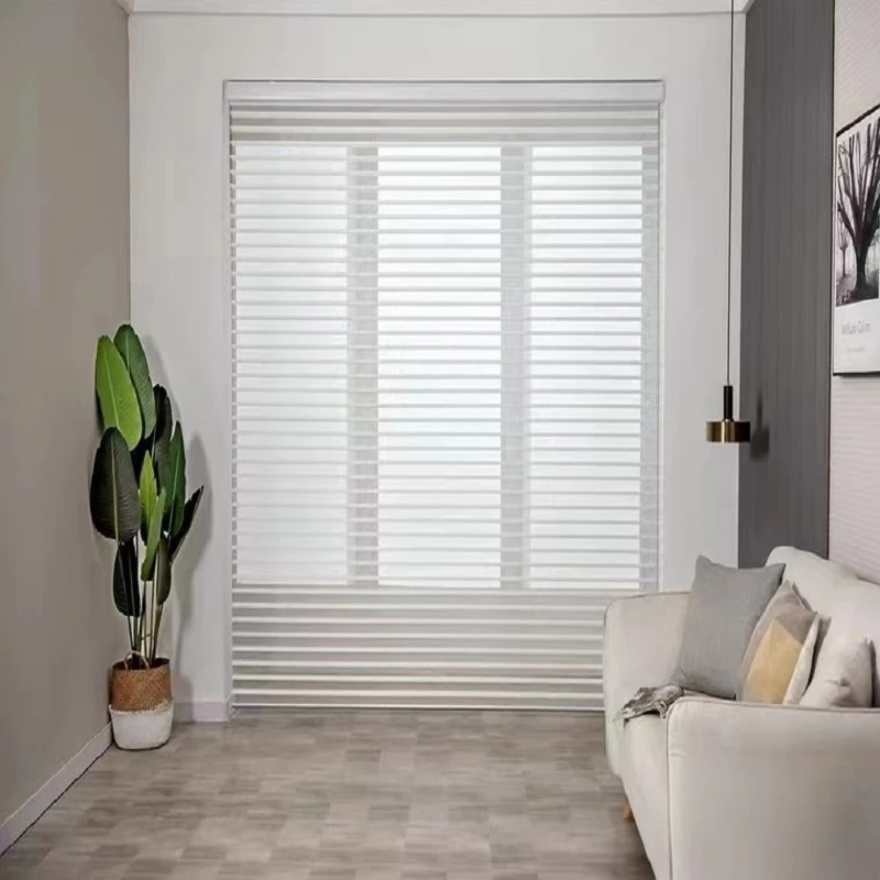 Customized Shangri-La Blinds Roller Sheer Fabric Horizontal Window Blinds