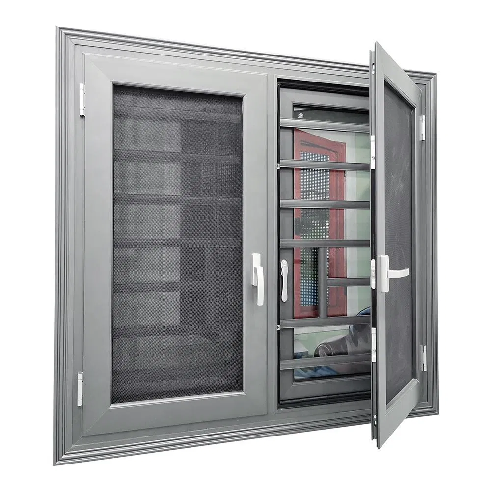 Factory Price Customizable Double Glazed Metal Aluminium Casement Windows with Screen
