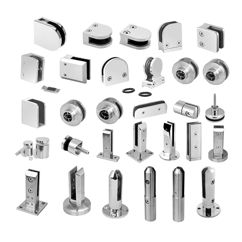 European Hot Sale Contemporary Style Precision Railing Stainless Steel Glass Clamp CNC Machining Handrail Glass Clip