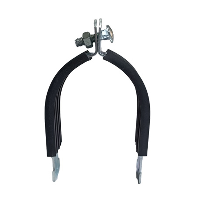 Galvanized Two Pieces Strut Pipe Clamps with Rubber for Pipeline Seismic Bracing Set