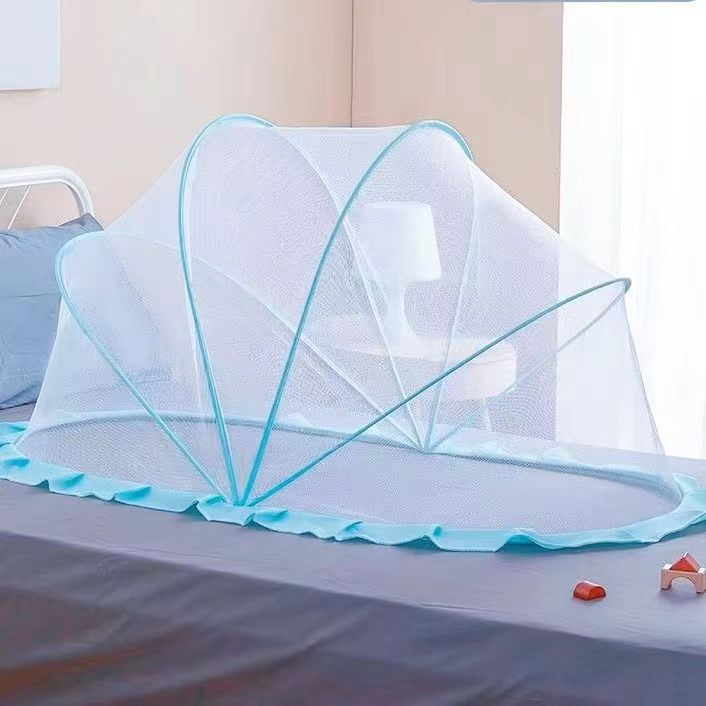 Urgarding Folded Mosquito Net Baby Polyester Mesh Bed with Mosquito Net for Baby Crib