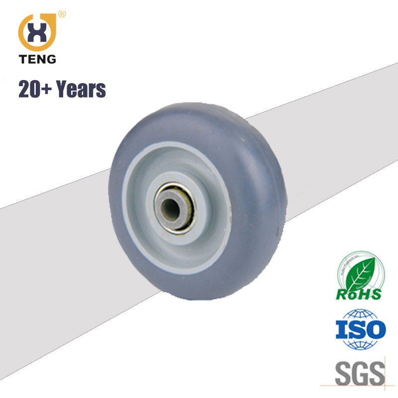 4/5 Inch Supermarket Trolley Wheel Shopping Cart TPE Industrial Caster