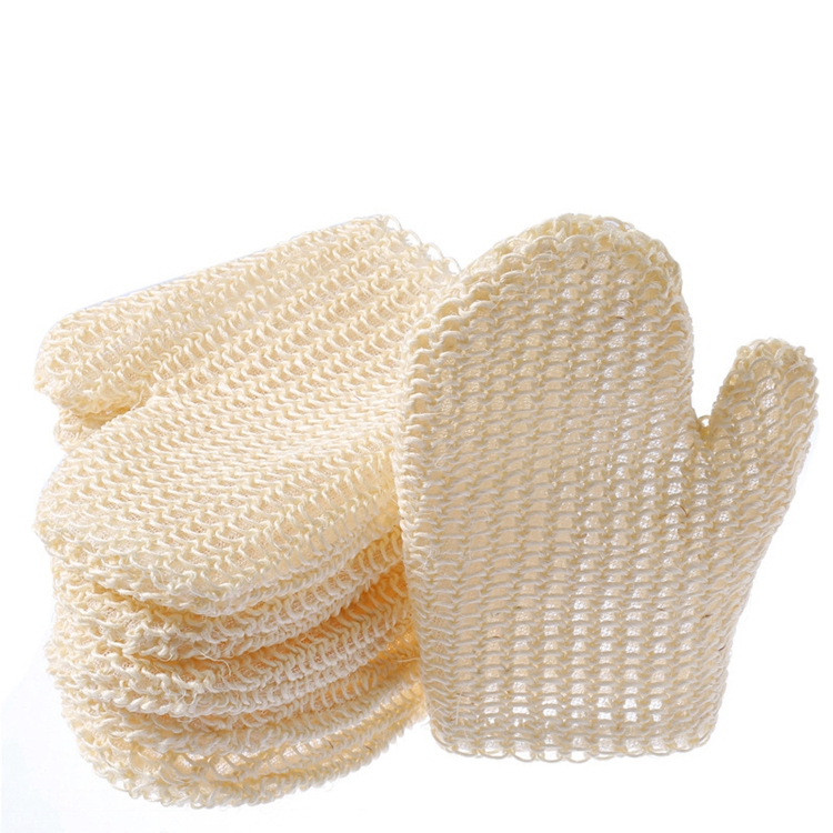 100% Natural Exfoliating Sisal Fiber Loofah Glove Mitt Mitten Bath Sponge Scrubber Remove Dead Skin