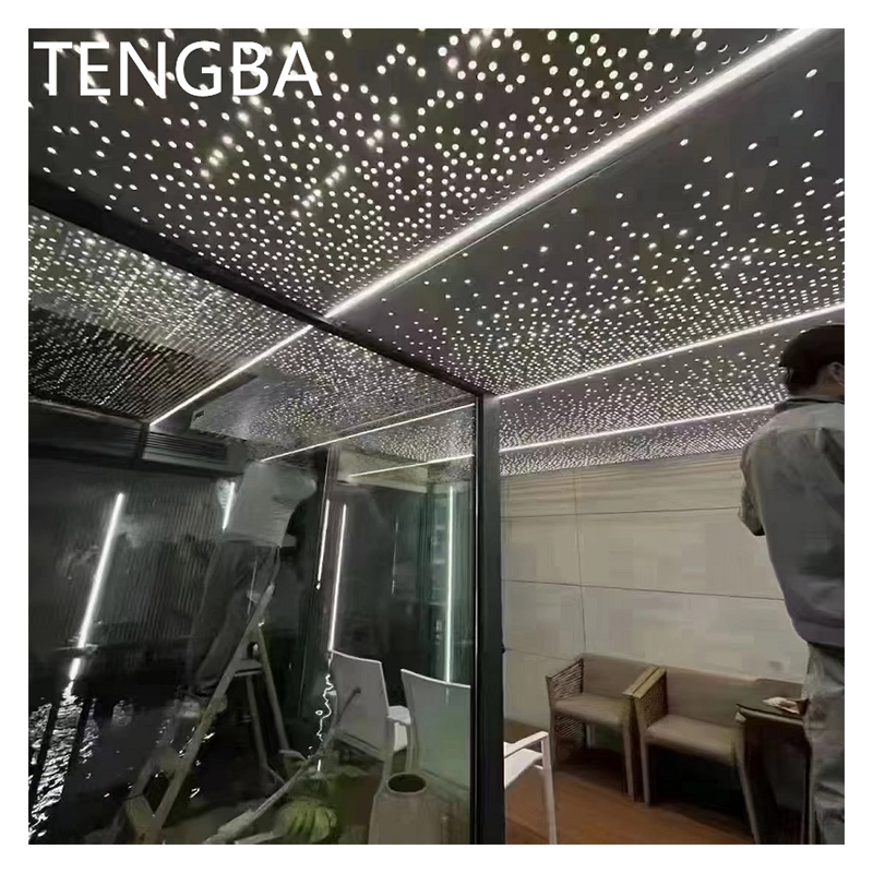 OEM Fashion Waterproof Metal False Ceiling Laser Cut Perforated Aluminum Carved Ceiling Panel