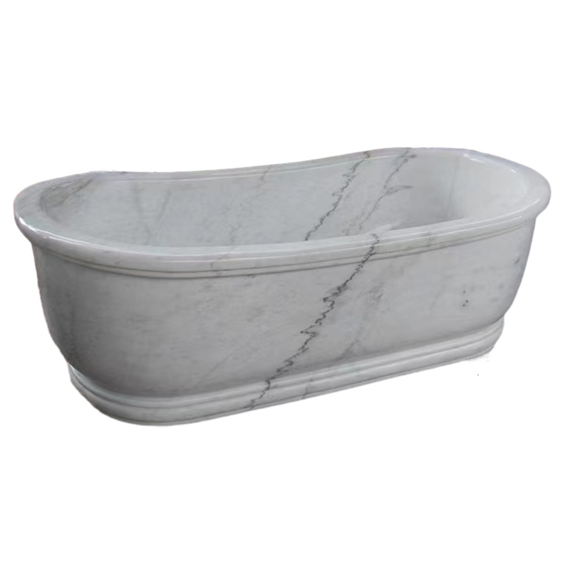 Baroque Style Guangxi White Marble Bath