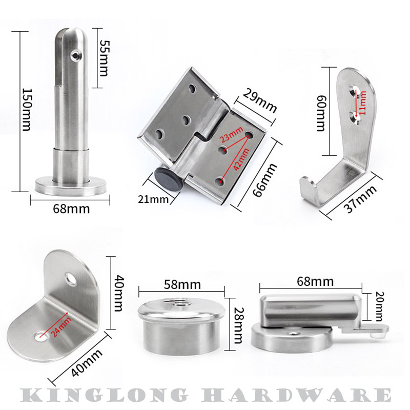 Stainless Steel Bathroom Accessories Hospital Mall School Commercial Waterproof Fire Sanitary Ware Public Toilet Cubicle Partition