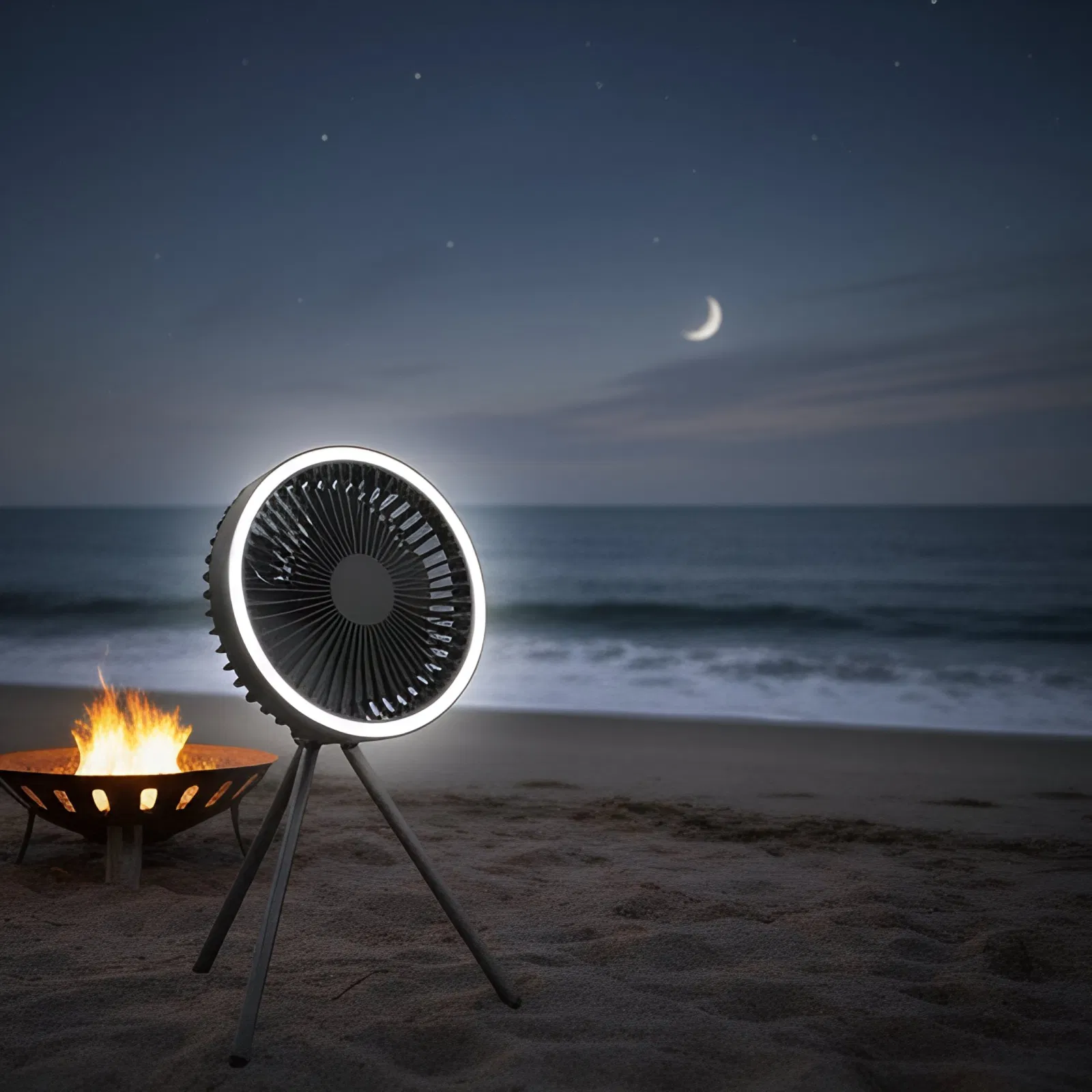 Tripod Electrical Fan Rechargeable Fanhousehold Mist Handheld Air Circulator Neck Fan