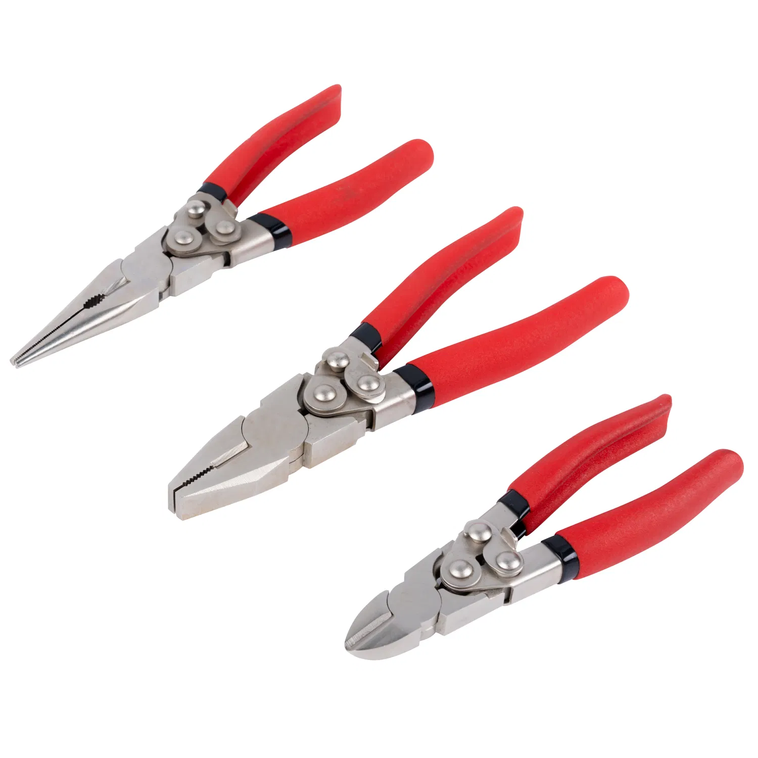 High Quality Combination Plier with Double Color Plastic Handle 8''/7''/6'' Satin Finish