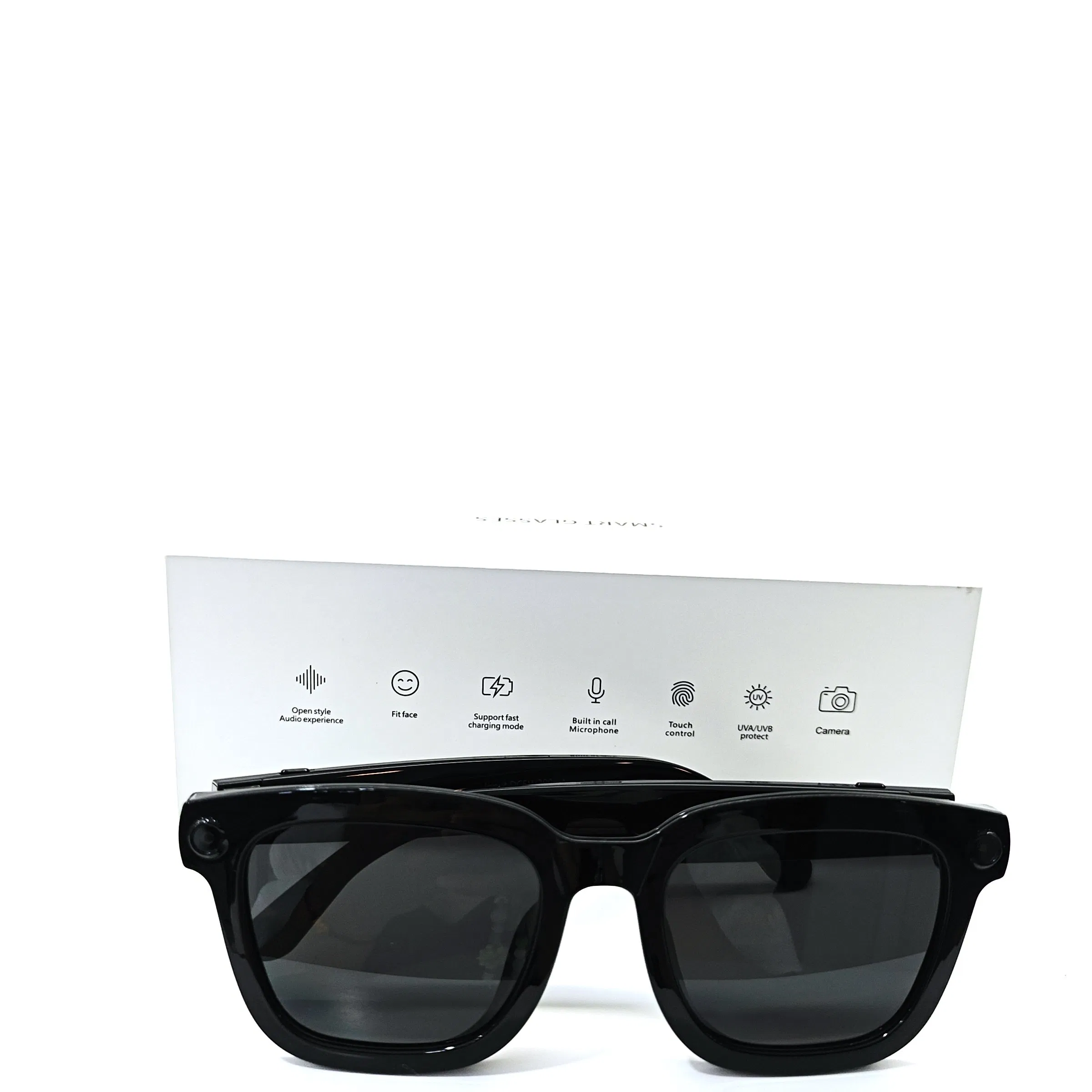 Factory Wholesale 8MP Camera High Pixel Picture Video Music Play Voice Assistant Ai Real Time Tranlate Wearable Sunglasses Ai Smart Bluetooth Glasses