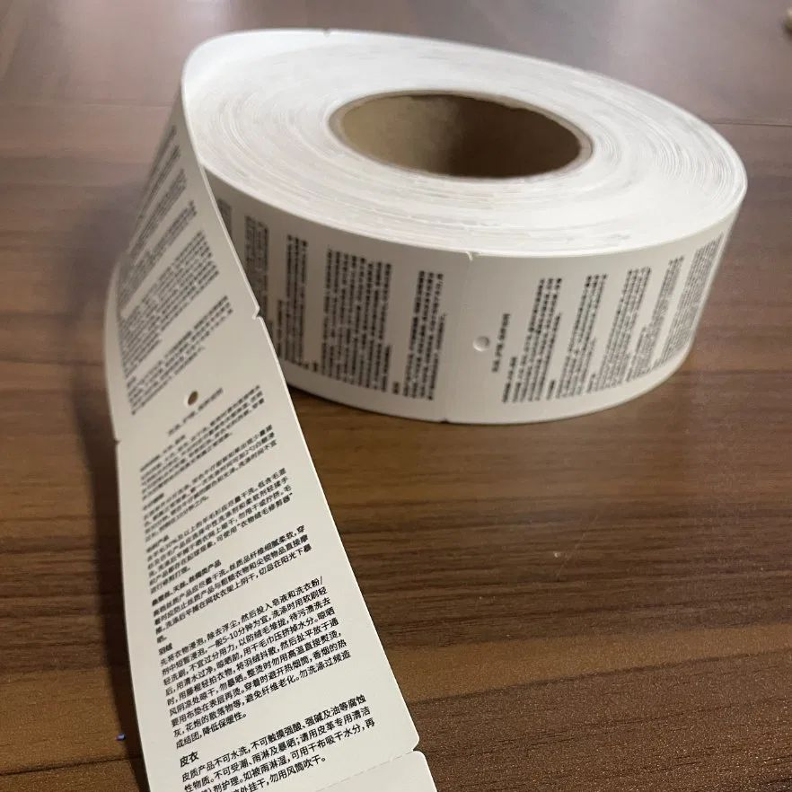 Clothing Custom Labels Double Side Printing Coated Glossy Label Tag Material