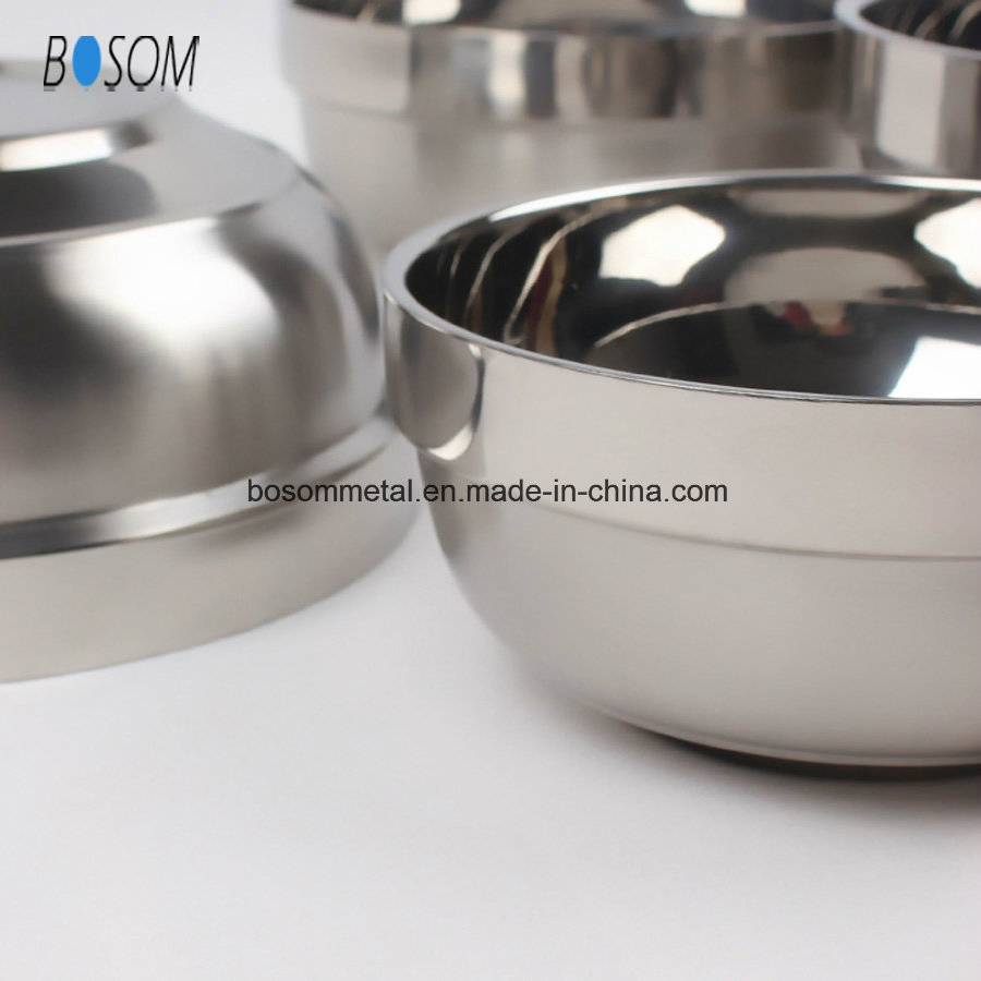304 Stainless Steel Bowl Kitchenware Decorative Belly Shape Bowl for Meal