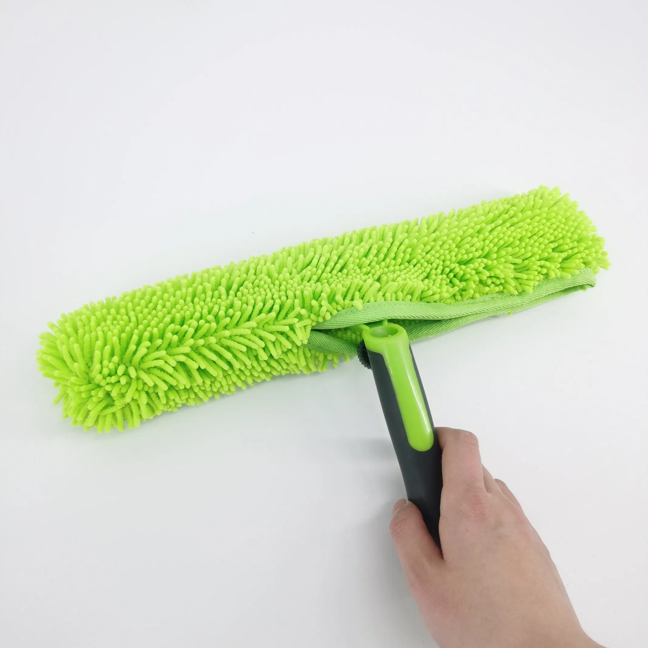 New 2-in-1 Spray Window Cleaning Squeegee with Rubber Blade & Chenille Cloth Efficient Glass Cleaner for Shower Doors & Windows
