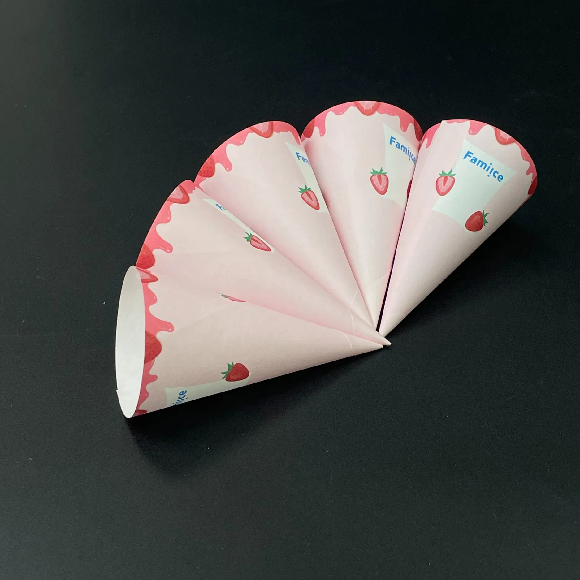 Custom Dessert Ice Cream Cone Sleeve Wrapper Paper Packaging