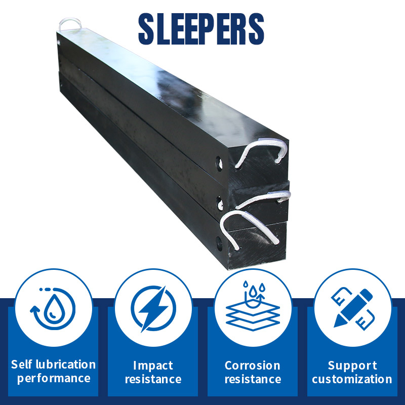 Recycled Anti UV UHMW PE Plastic Sleepers 200*200 for Crane