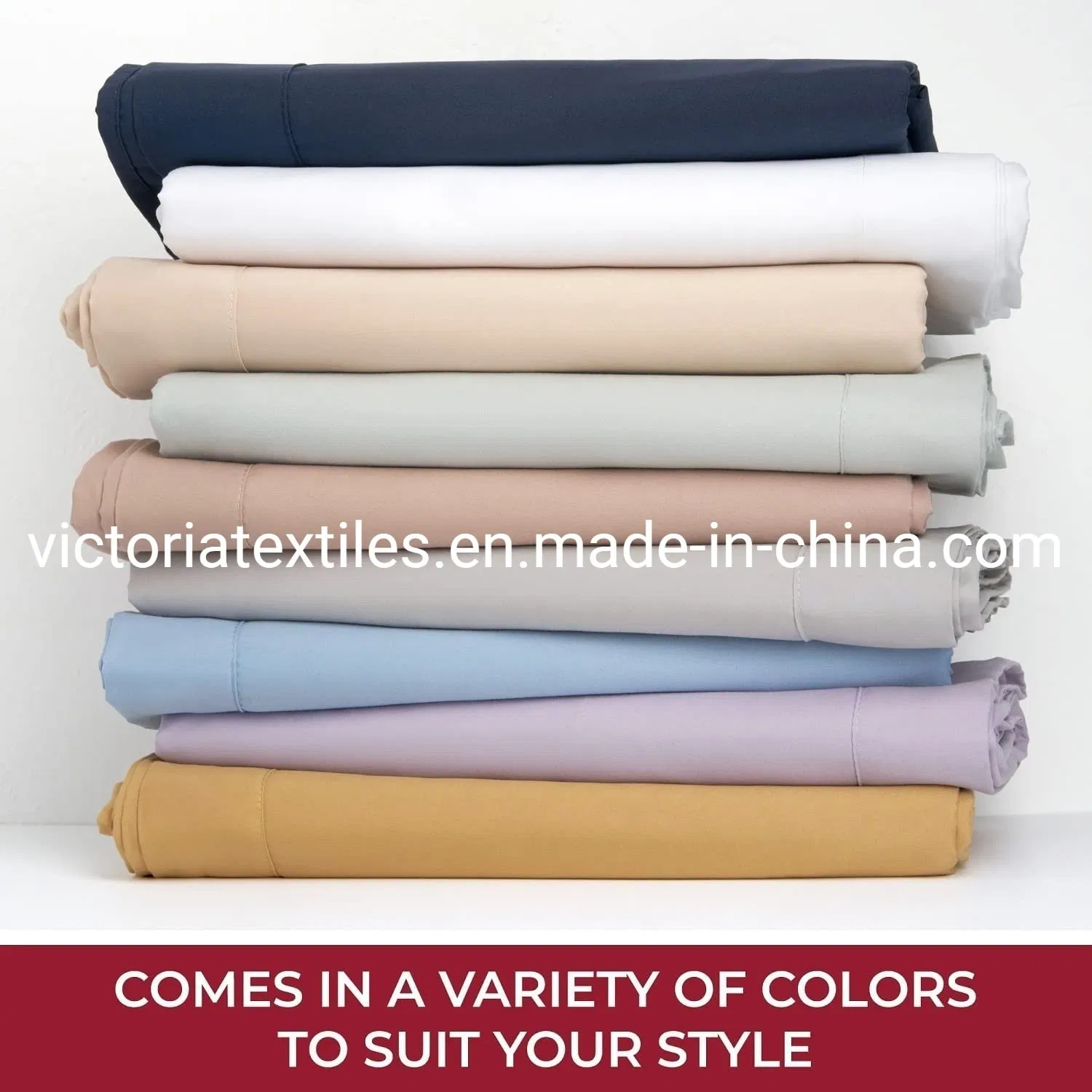 Burgundy Color Home Bed Fitted Sheet Set, Microfiber Home Bed Linens