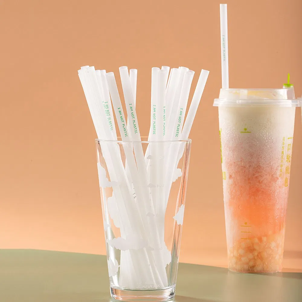 Environment Friendly 12mm 6mm Biodegradable PLA Disposable Straw for Hot Drink