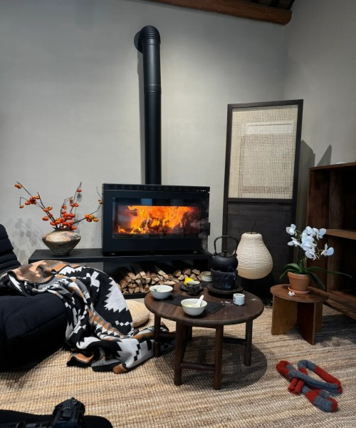 Modern Steel Freestanding Fireplace for Luxurious Hotel Bedrooms