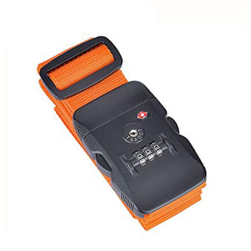 PP Belt / Tsa Lock Adjustable Custom Colorful Luggage Strap Lock