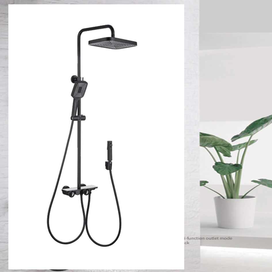 Hot Sale Shower Enclosure White Brass Wall Built-in Cold Hot Rainfall Bathroom Shower Head