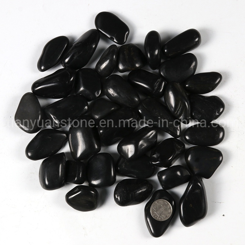 China Polished Black Landscape River Cobble & Pebble Stones for Swimming Pool