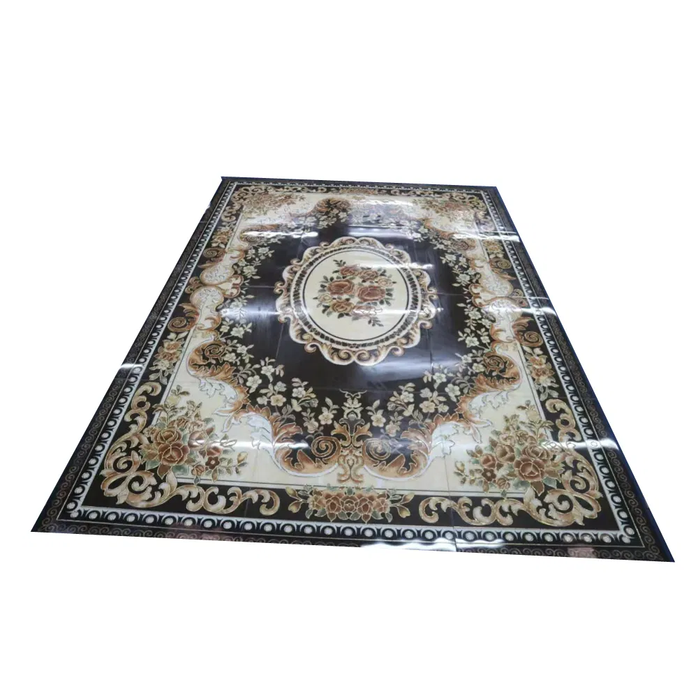 Factory Direct Cheap Map Pattern Polyester Carpet Cheap Tiles