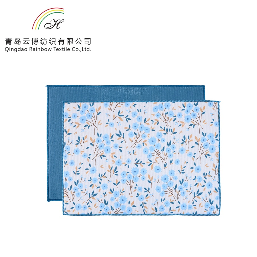 Custom Rectangle Tableware Tea Dish Mat Polyester Home Kitchen Dish Drying Mat