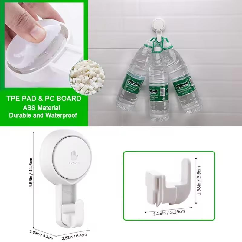 Super Vacuum Suction Plastic Hooks Strong Suction Cup for Shower Bathroom Hook&Rails Wall Hook