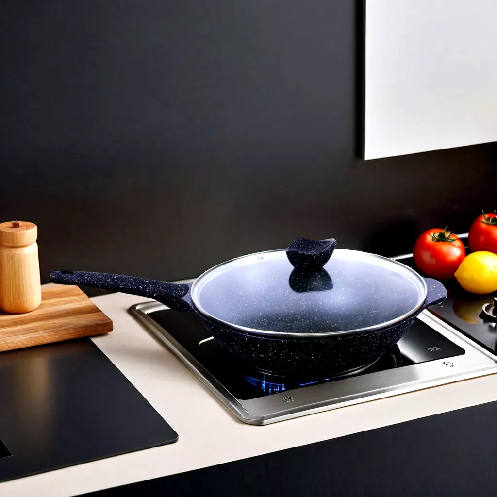 2025 Factory Price Die-Cast Aluminum Frying Pan Woks Kitchenware