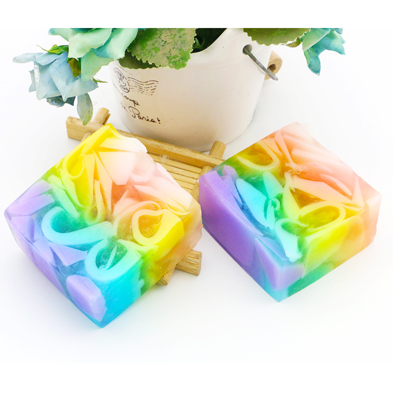 Acne Treatment Handmade Bath Soap Remove Dark Spot Whitening Antiseptic Basil Mint Plants Bar Soap