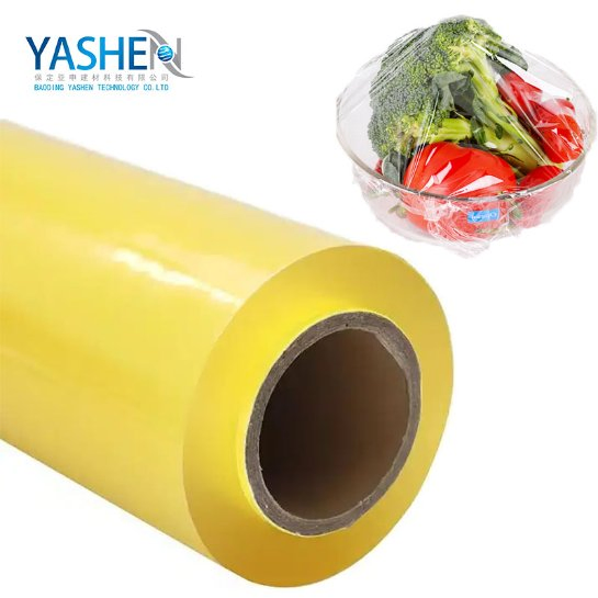 Embossing Packaging Fruit PVC Food Wrapping Cling Sleeve Roll Film