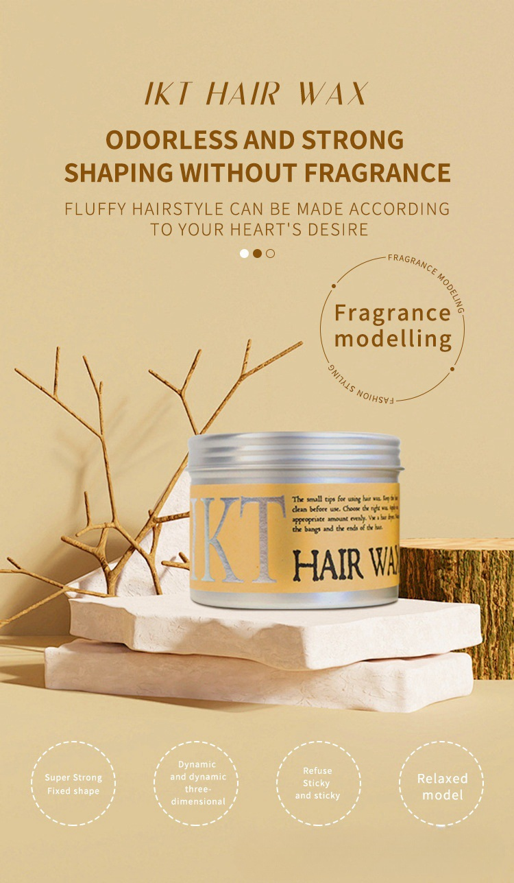 Africa Top Selling 130g Men's Hair Wax Gel Extra Hold No Flaking Private Label Shine Original for Ikt Cream Style