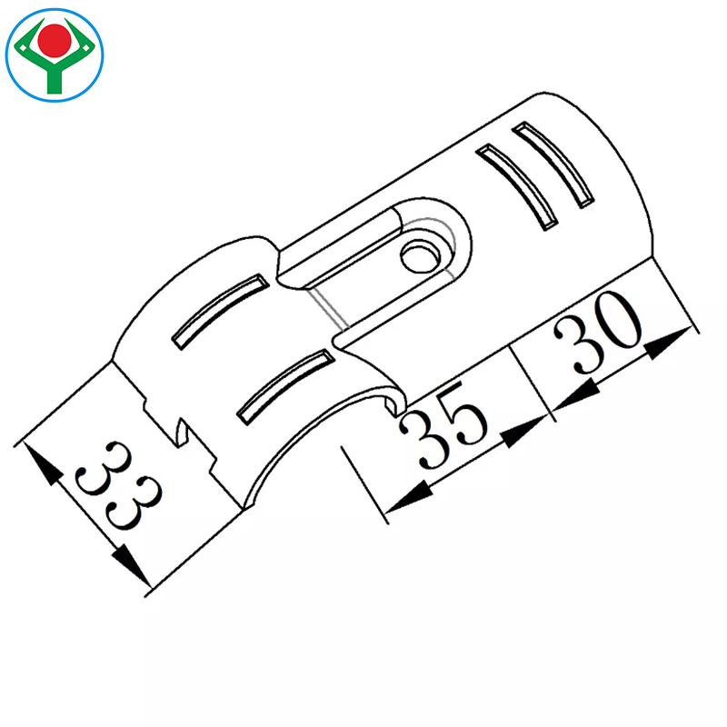 Ysp-2 Full 2.5mm Thickness Black Single Metal Joint Inner Corner Joint for Pipe Rack System