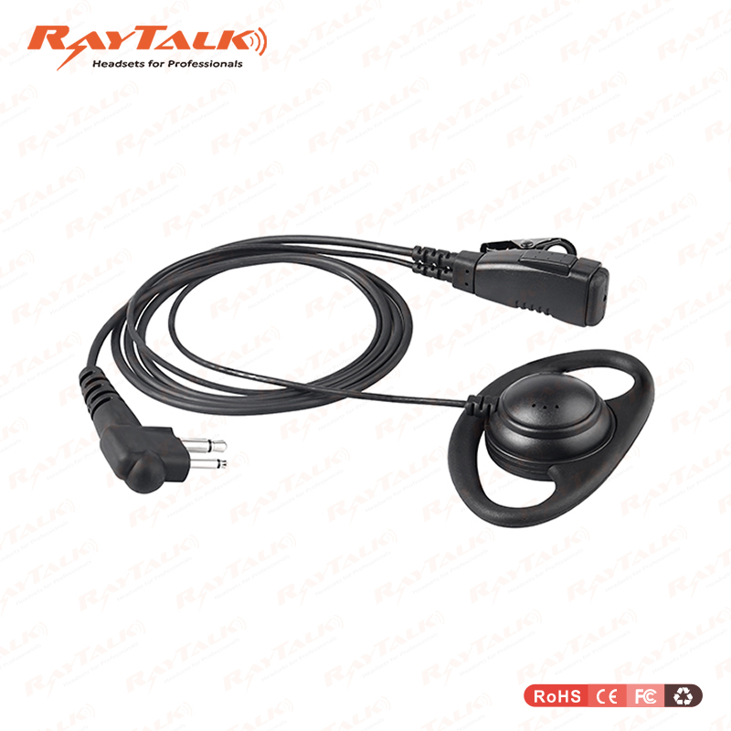 Professional 2way Radio Headset D Shape with Lapel Microphone