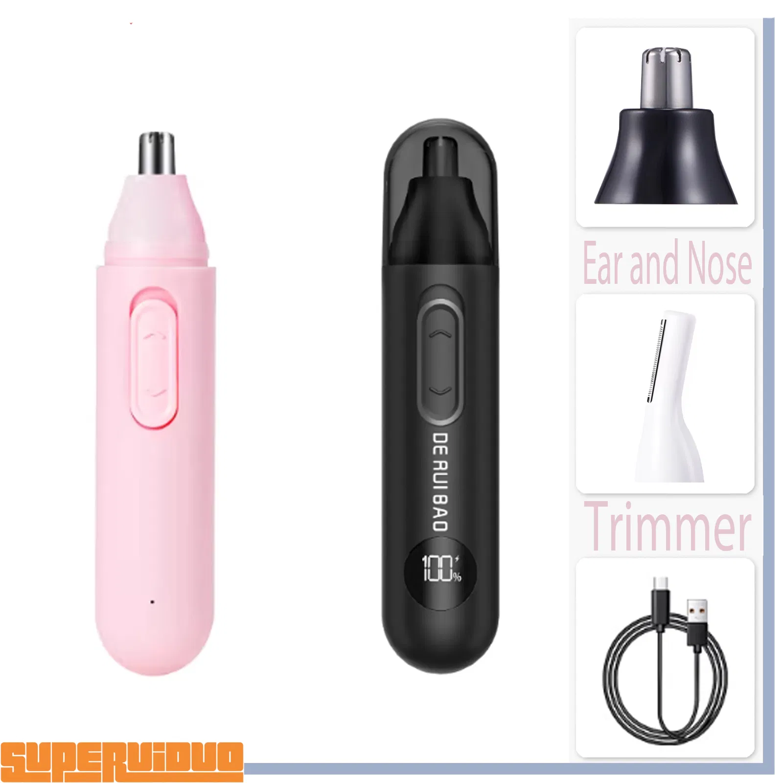 One-Touch Secure Power Switch Electric Nose Hair Trimmer