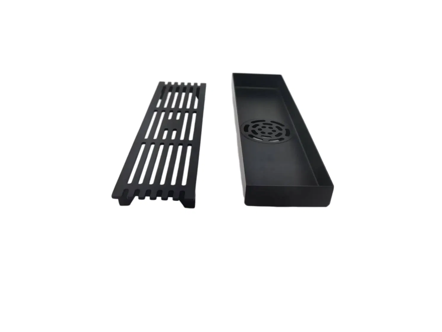 Elegant Shower Rooms Basin Drain in Matte Black for Modern Look