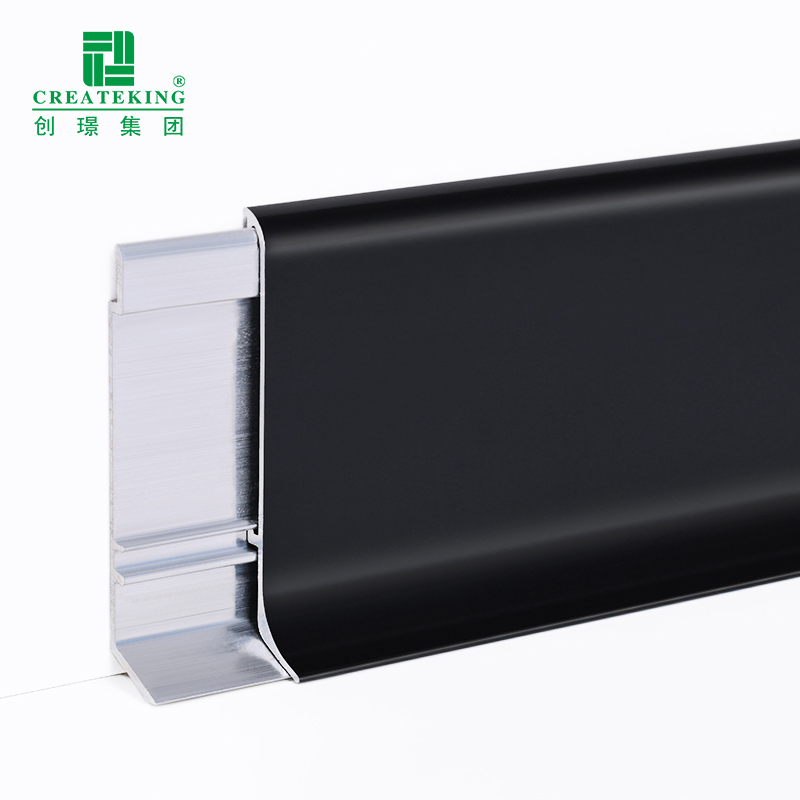 China Supplier Customized 60*10mm Various Sizes Skin-Feel Aluminum Alloy Wall Baseboard