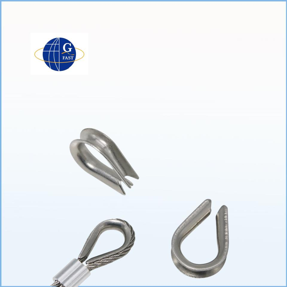 Hot DIP Galvanized Carbon Steel Material C15 Steel Wire Rope Cable Thimble