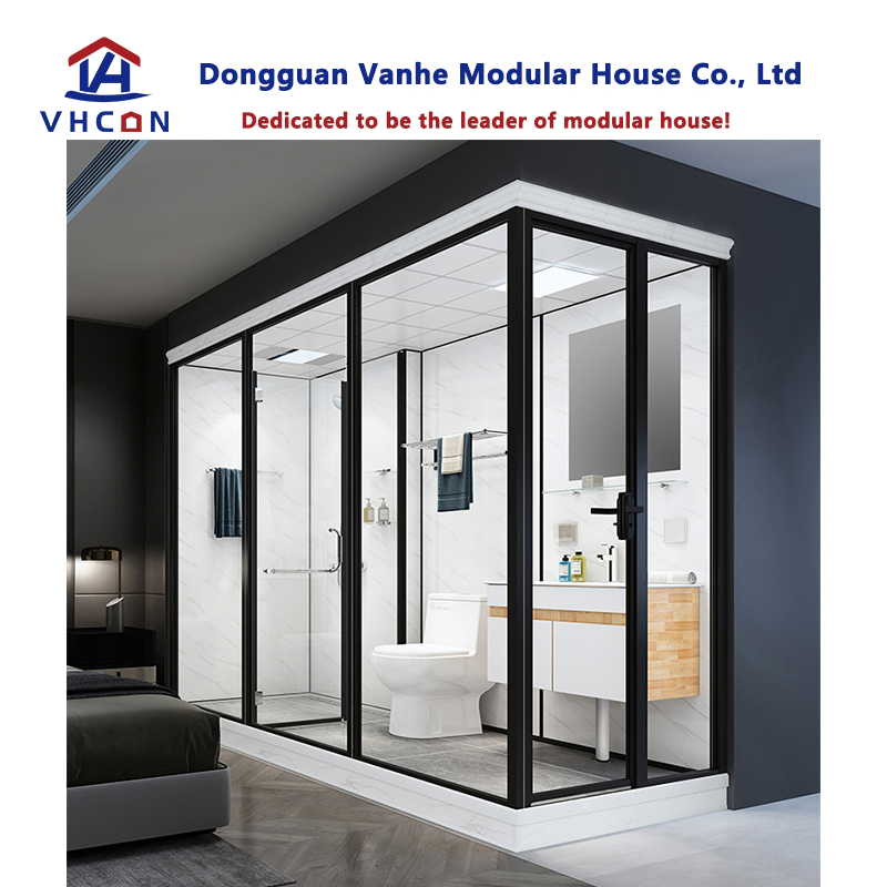 Economical Glass Door Shower Unit Complete RV Prefabricated Big Modern Portable Sink Toilet Prefab Modular Bathroom Pods for Sale