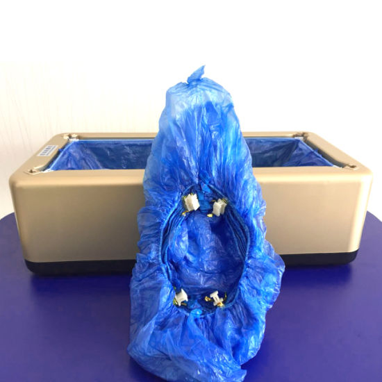 Disposable PE Plastic T Buckle Automatic Shoe Cover T Buckle Shoe Cover