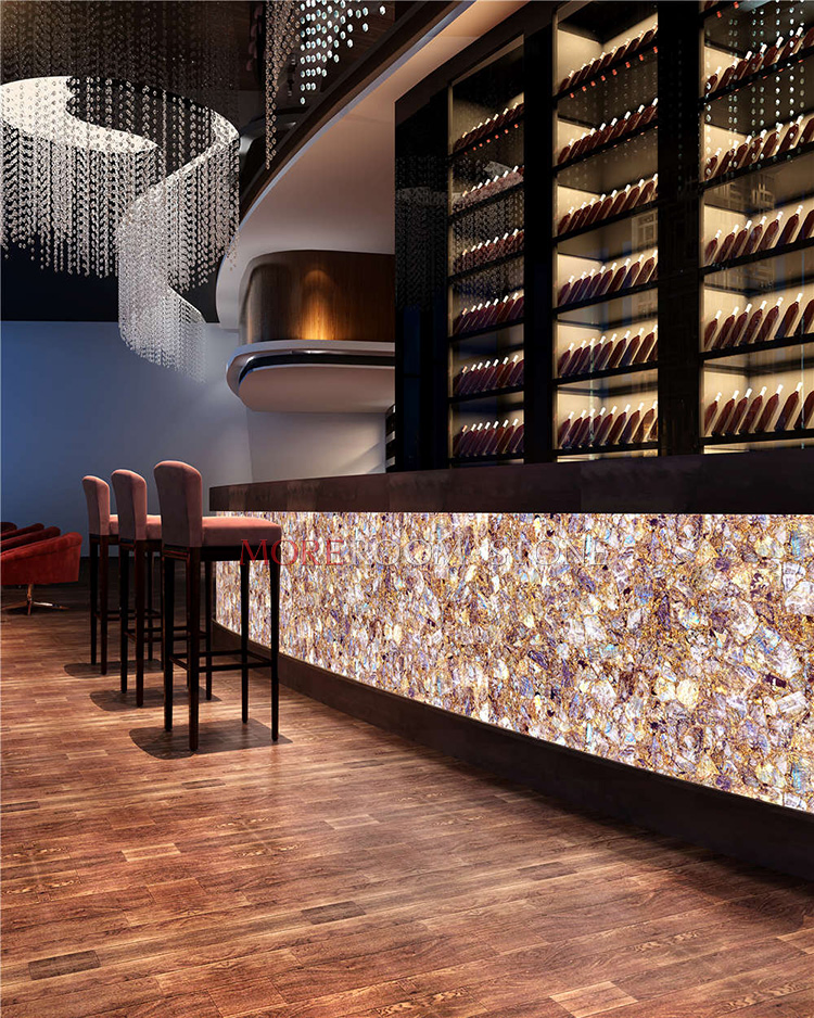 Luxury Blue Granite Labradorite Slabs with Gloden Power