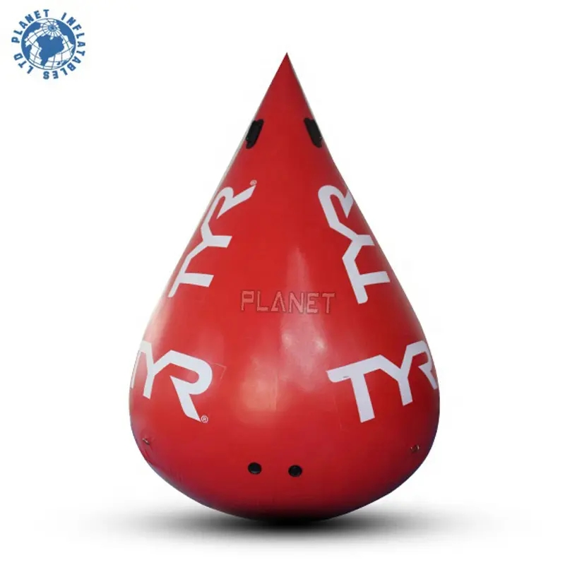 Waterdrop Shape Floating Inflatable Swimming Water Buoy for Triathlon Events