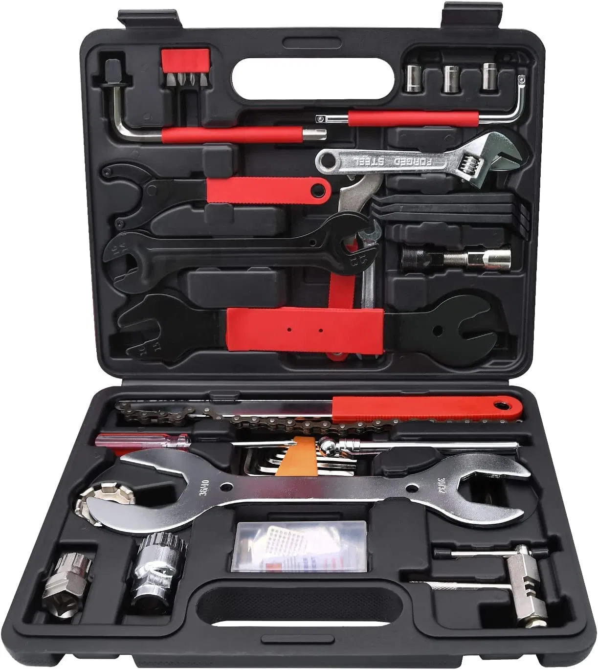 Portable Bicycle Repair Maintenance Tool Kit Set All in One Tool Case for Mountain & Road Bike