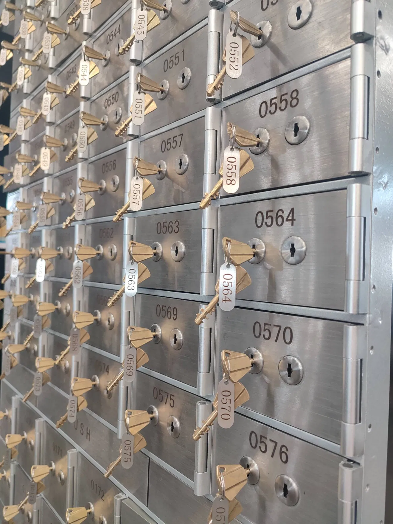 Dual Locking System Deposit Cabinet Safe Locker Boxes for Bank