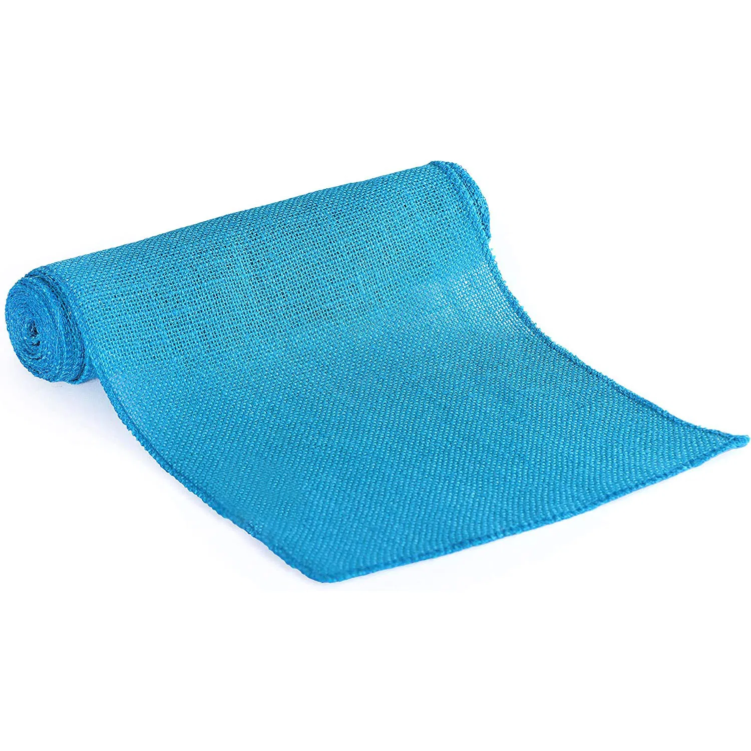 Customized Blue Finished Edge Home Decor Jute Table Runner