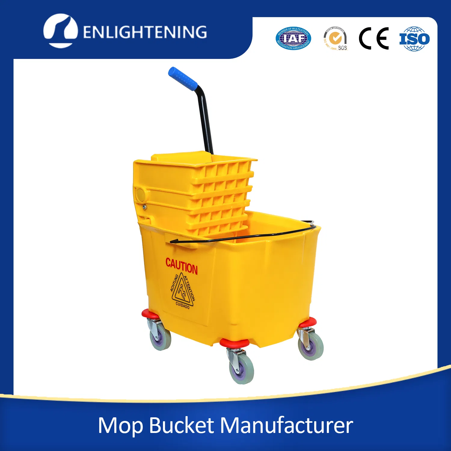 Wholesale Custom Size Heavy Duty Cheap Collapsible Mop Trolley 360 Plastic Spin Bucket Wringer Set Manufacturer for Floor Cleaning